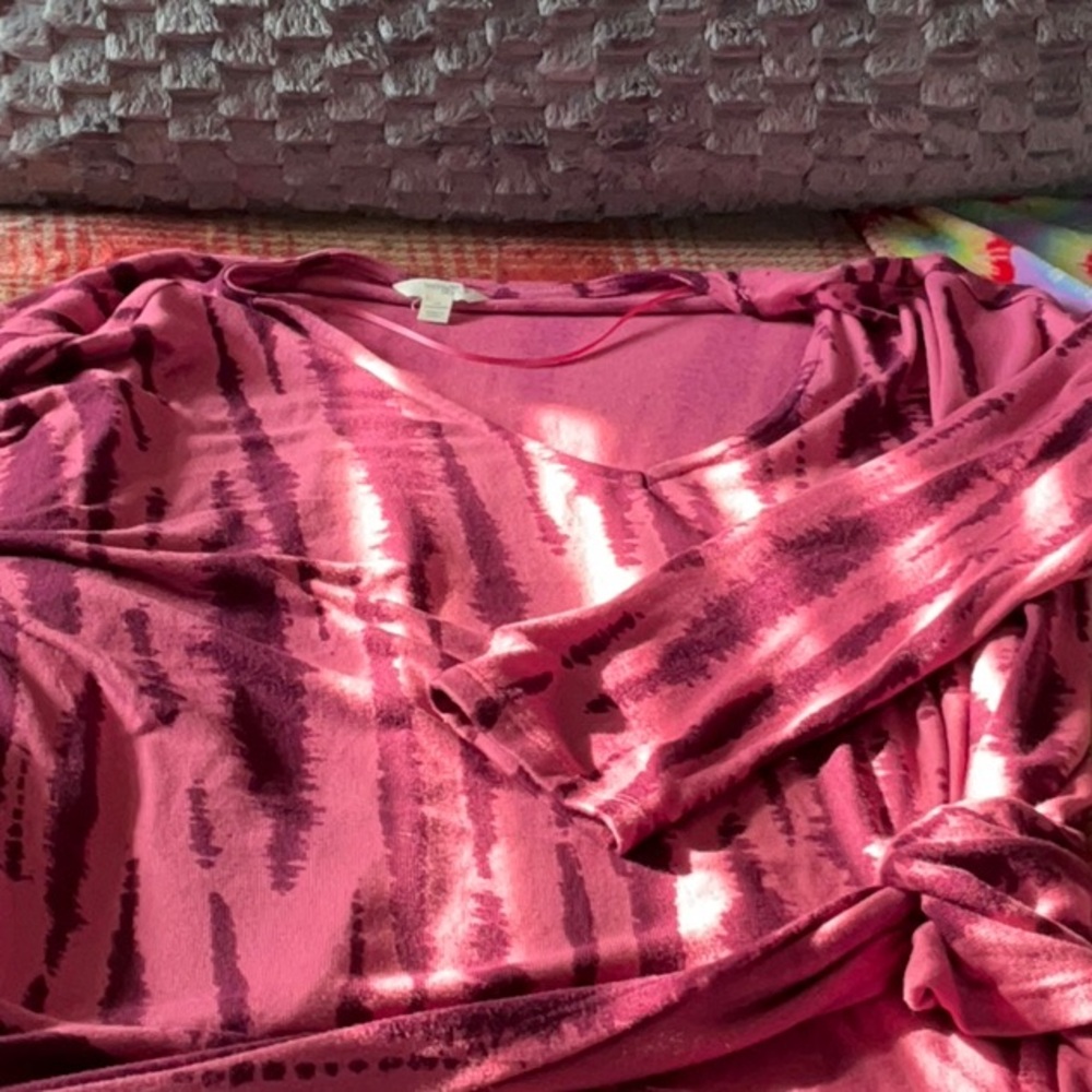 Pink Tie-Dye Long Sleeve Top